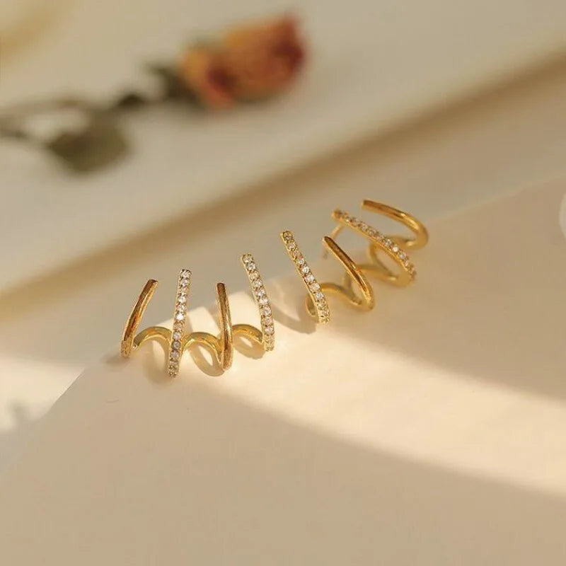 Olvoria | Twisted Earrings | Elegant Design | Gold or Silver