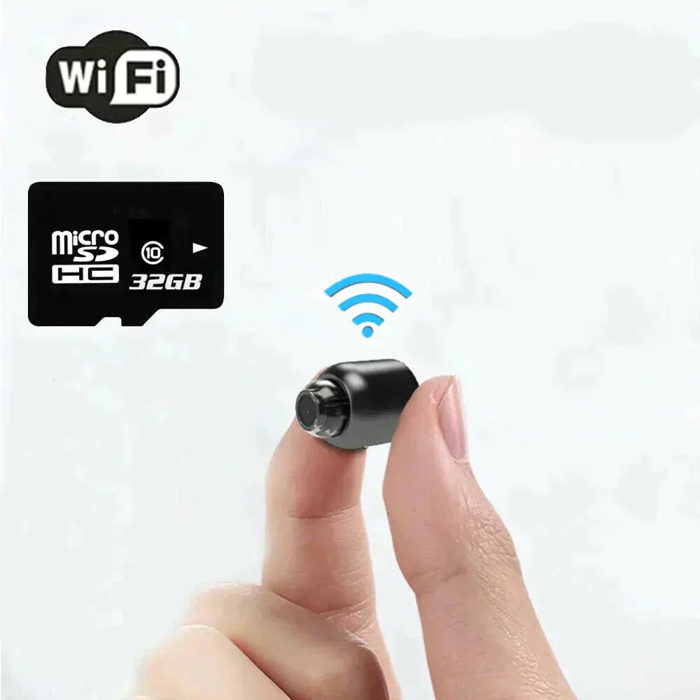 Olvoria | Ultra-Small WiFi IP Camera | 1080p Full HD | 120° Wide Angle Lens | Infrared Night Vision & Motion Sensor | 2-Way Audio | Global Remote Access