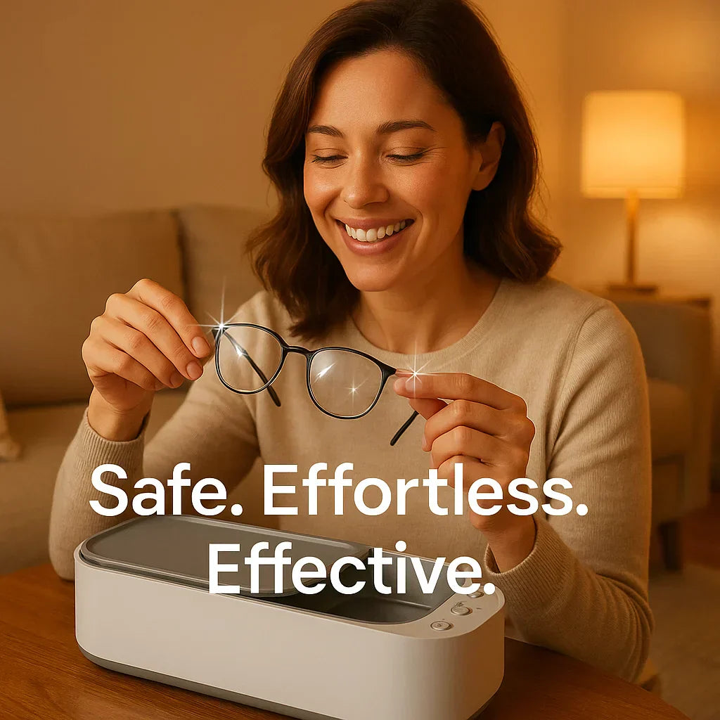 Olvoria | Ultrasonic Cleaning Device | Gentle, Efficient & Versatile for Jewelry, Glasses, Watches, and Dentures