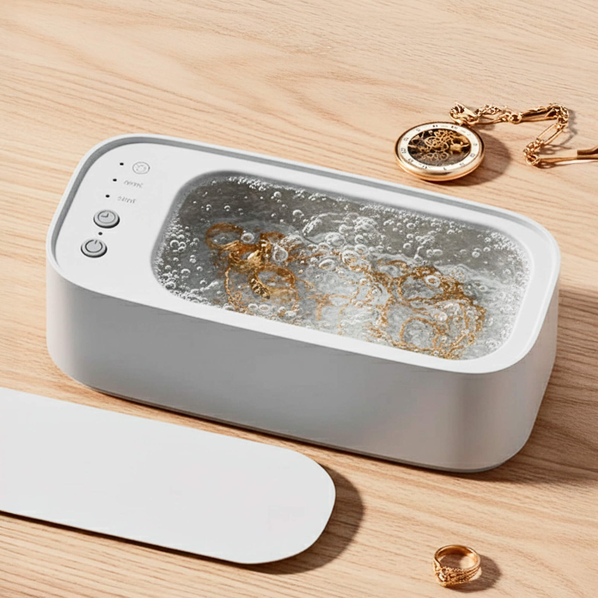 Olvoria | Ultrasonic Cleaning Device | Gentle, Efficient & Versatile for Jewelry, Glasses, Watches, and Dentures