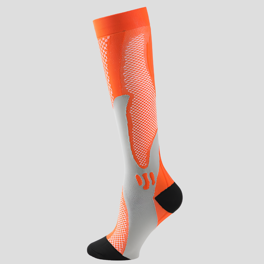 Olvoria | Unisex Compression Socks - Knee High with Breathable Mesh Pattern
