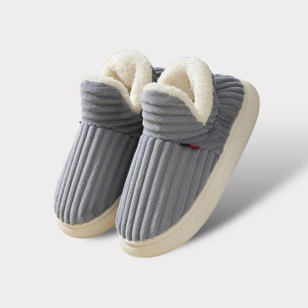 Olvoria | Unisex Corduroy Bootie Slippers - Lined