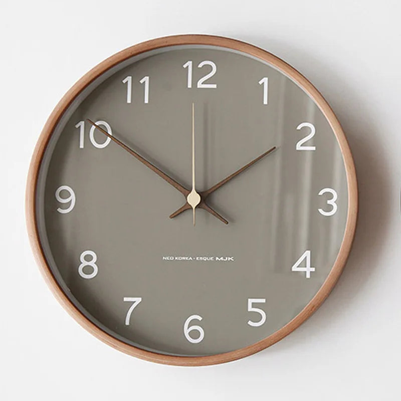 Olvoria | Wall Clock Made of Wood and Glass