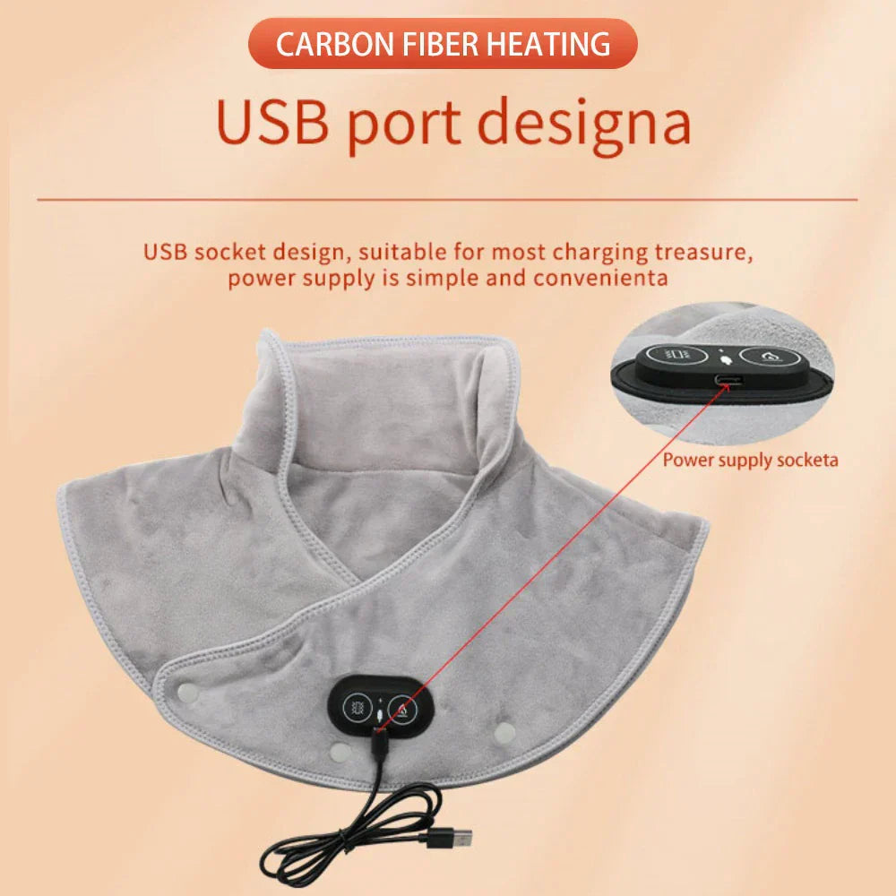 Olvoria | Warm Neck and Shoulder Massager USB Heating Pad with Vibration