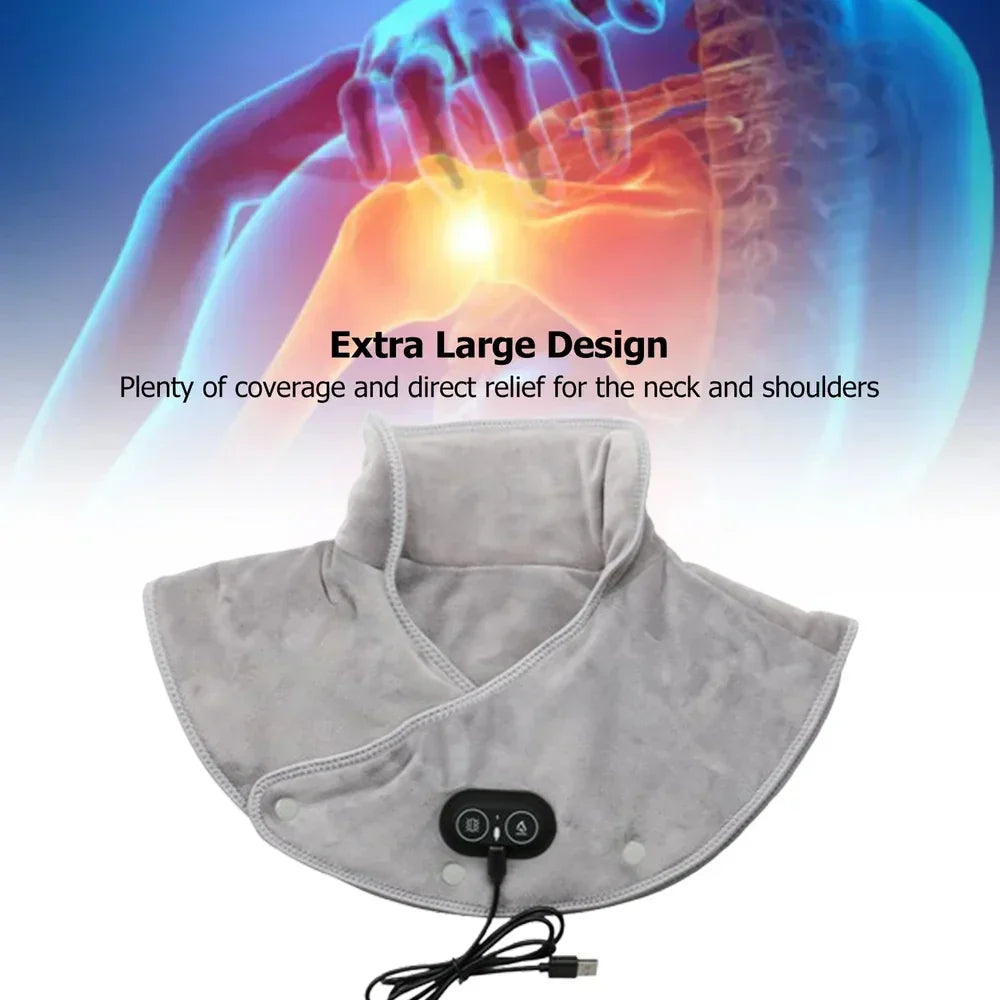 Olvoria | Warm Neck and Shoulder Massager USB Heating Pad with Vibration