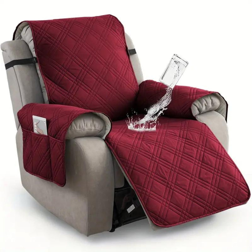Olvoria | Waterproof Recliner Cover - Quilt Design