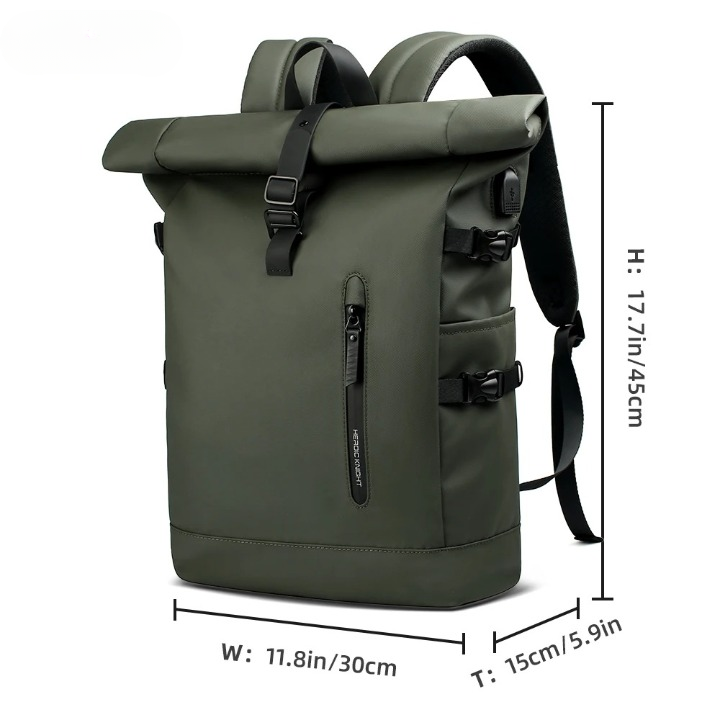 Olvoria | Waterproof Roll-Top Bike Backpack with Pannier Function