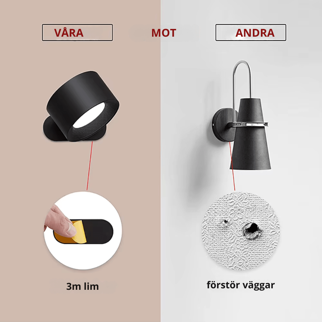Olvoria | Wireless Nordic Wall Lamp with Remote Control