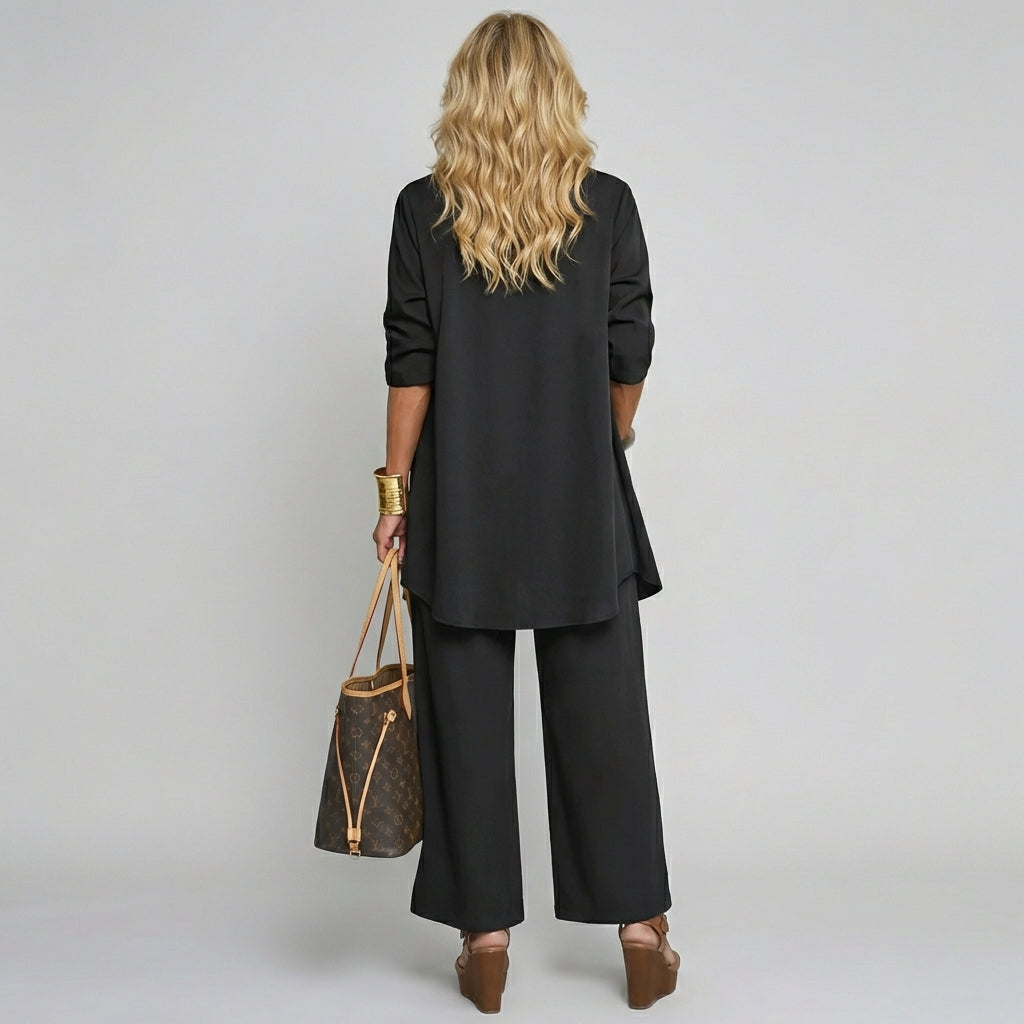 Olvoria | Women's 3-piece wide-leg pant suit set