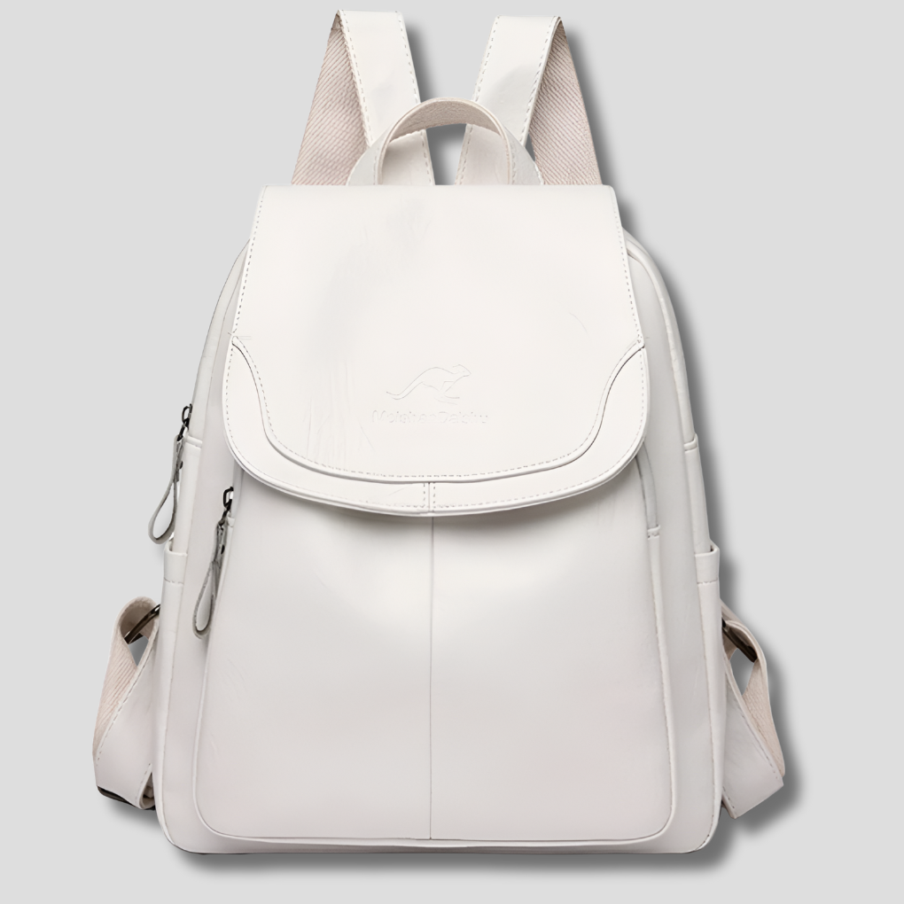 Olvoria | Women's Anti-Theft Backpack with Embossed Detail