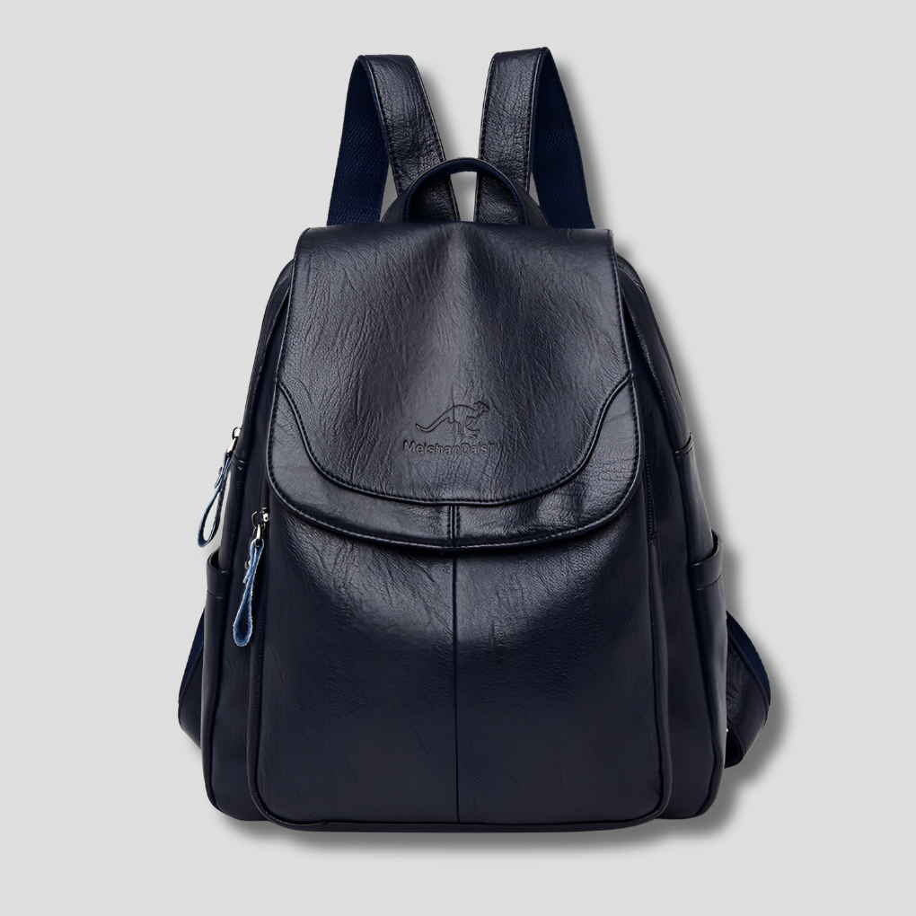 Olvoria | Women's Anti-Theft Backpack with Embossed Detail