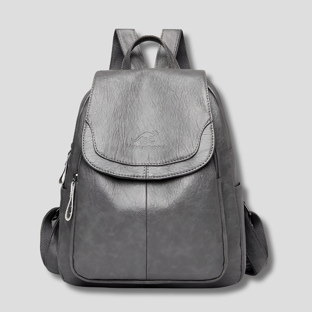 Olvoria | Women's Anti-Theft Backpack with Embossed Detail