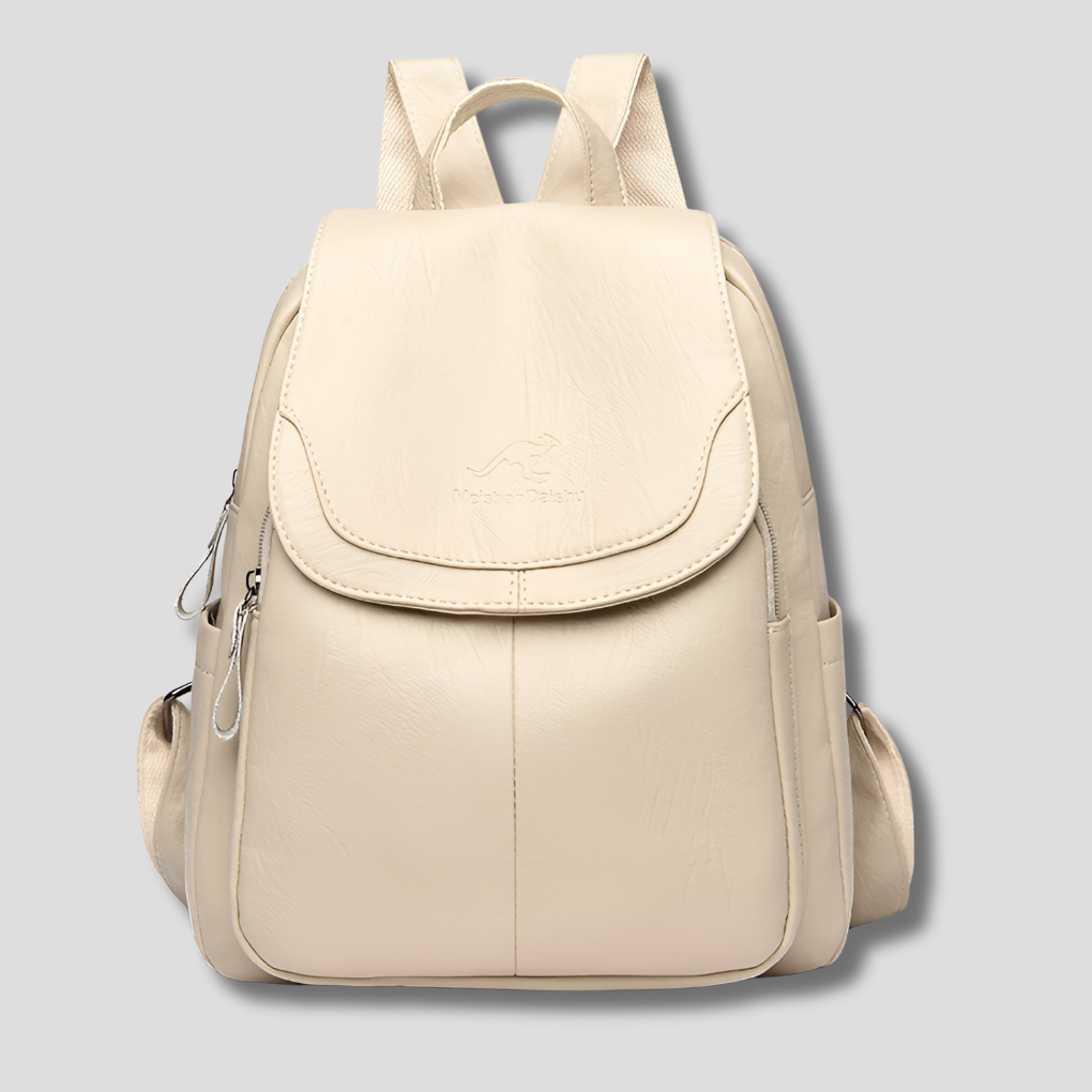 Olvoria | Women's Anti-Theft Backpack with Embossed Detail