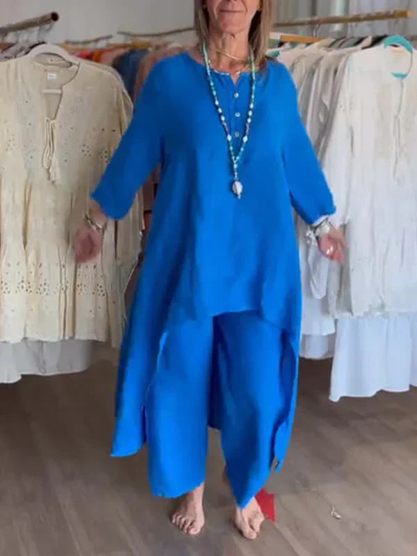Olvoria | Women's Asymmetrical Tunic & Pants Set