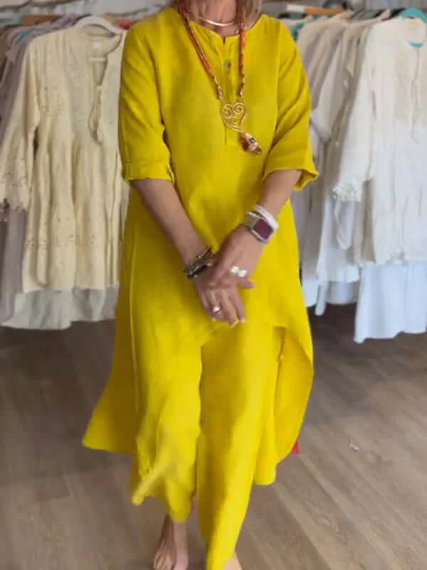 Olvoria | Women's Asymmetrical Tunic & Pants Set