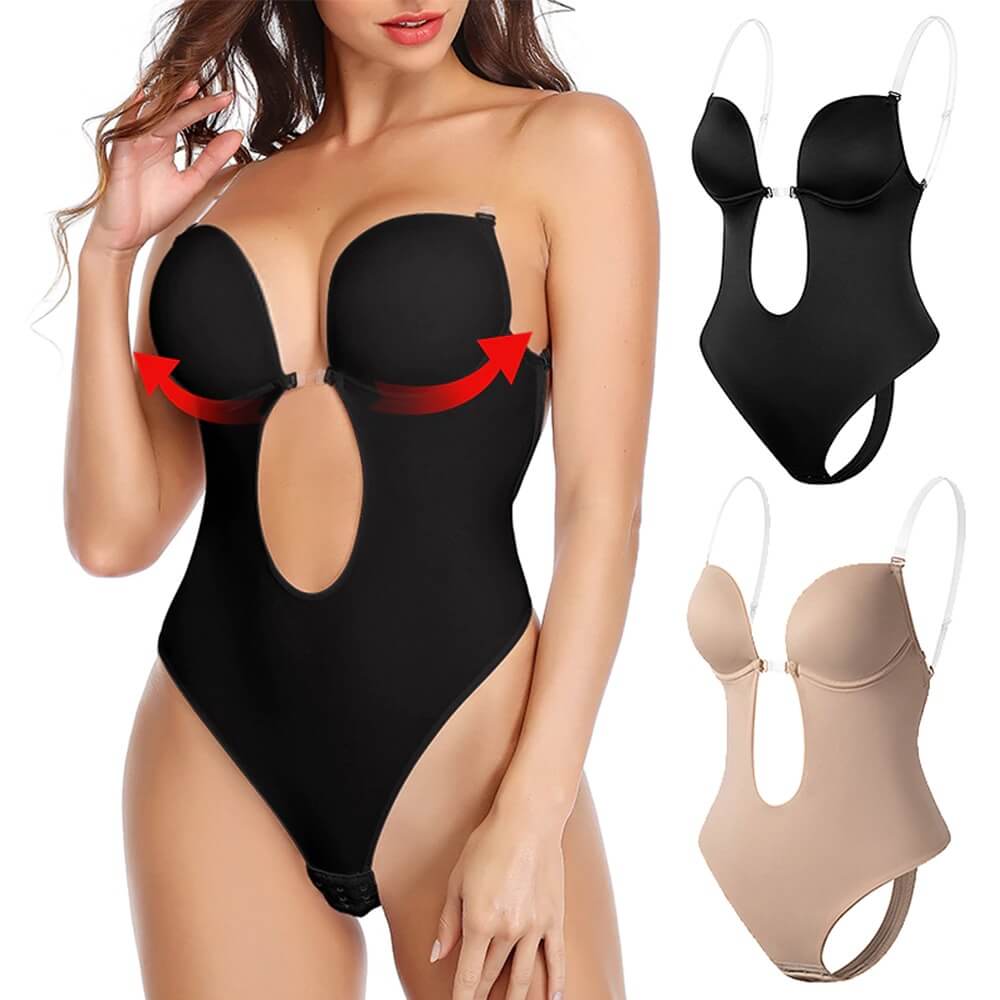 Olvoria | Women's Backless Deep V Bodysuit