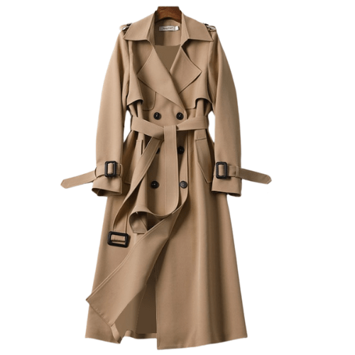 Olvoria | Women's Belted Trench Coat with Epaulettes