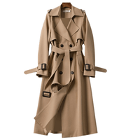 Olvoria | Gabardina con cinturón y hombreras para mujer