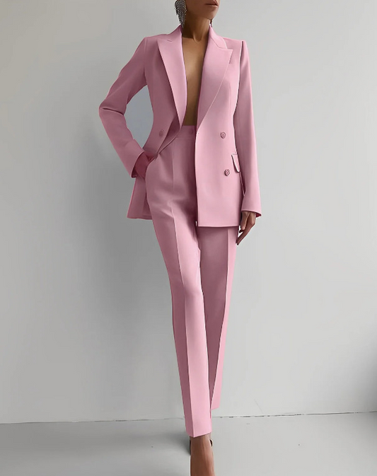 Olvoria | Women's Blazer Pants Set Tailored Double-Breasted