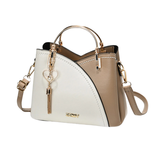 Olvoria | Women's Bucket Handbag - Colorblock Satchel