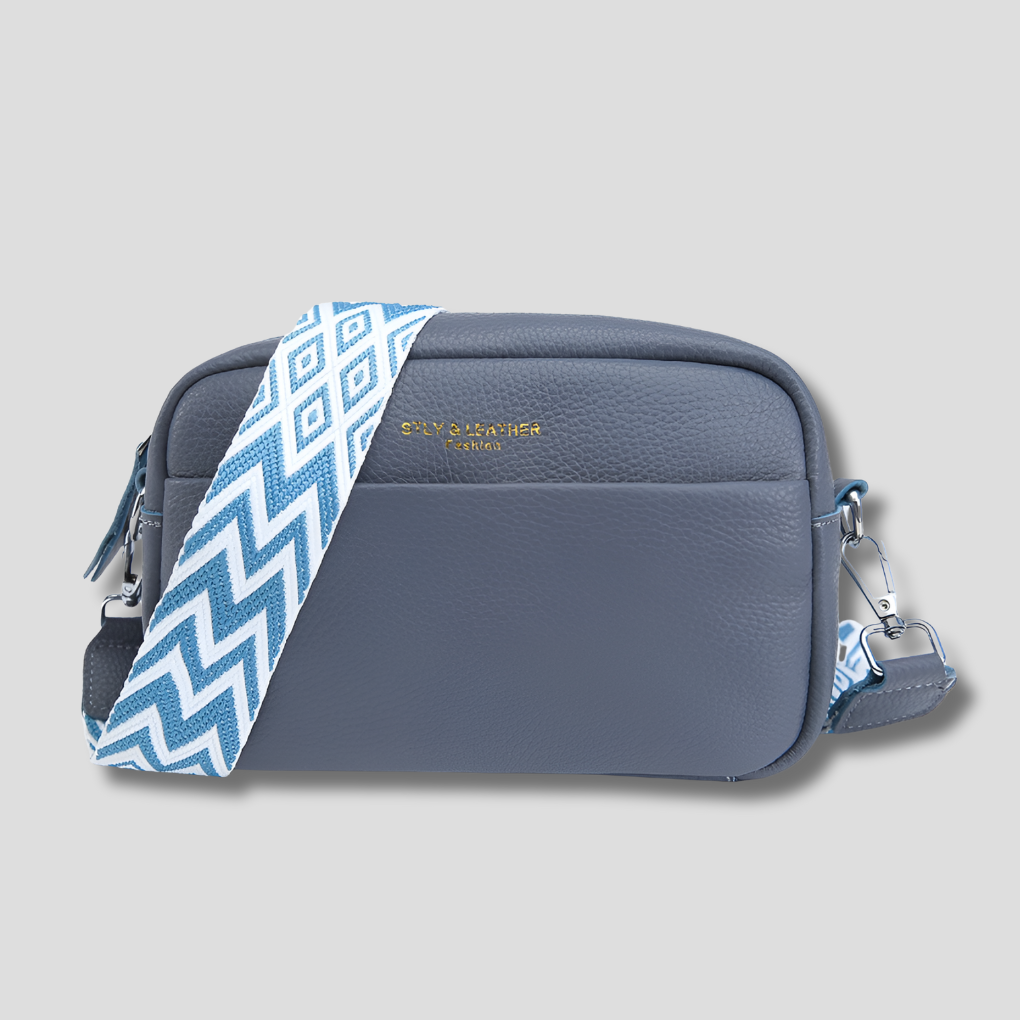 Olvoria | Women's Crossbody Camera Bag with Geometric Strap