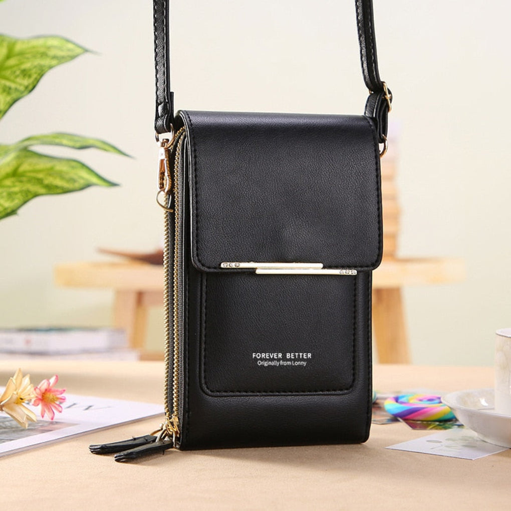 Olvoria | Women's Crossbody Phone Bag with Touchscreen Back