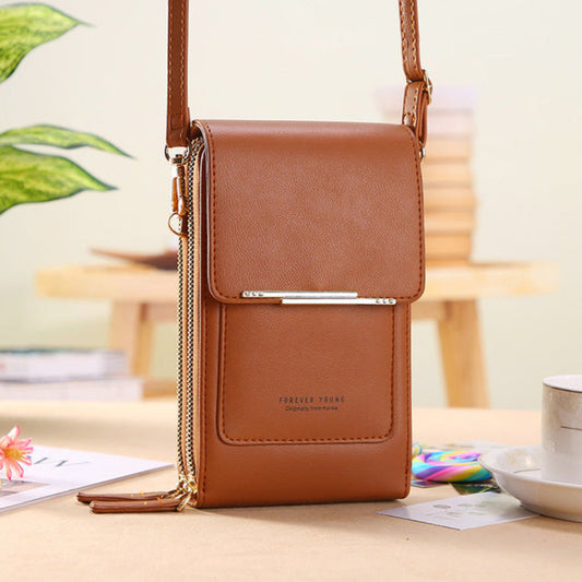 Olvoria | Women's Crossbody Phone Bag with Touchscreen Back
