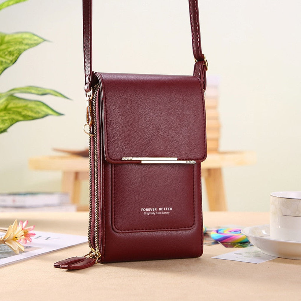 Olvoria | Women's Crossbody Phone Bag with Touchscreen Back