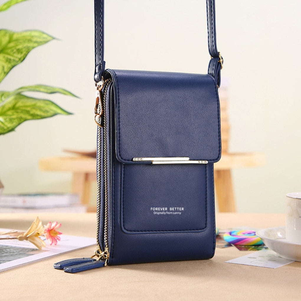 Olvoria | Women's Crossbody Phone Bag with Touchscreen Back