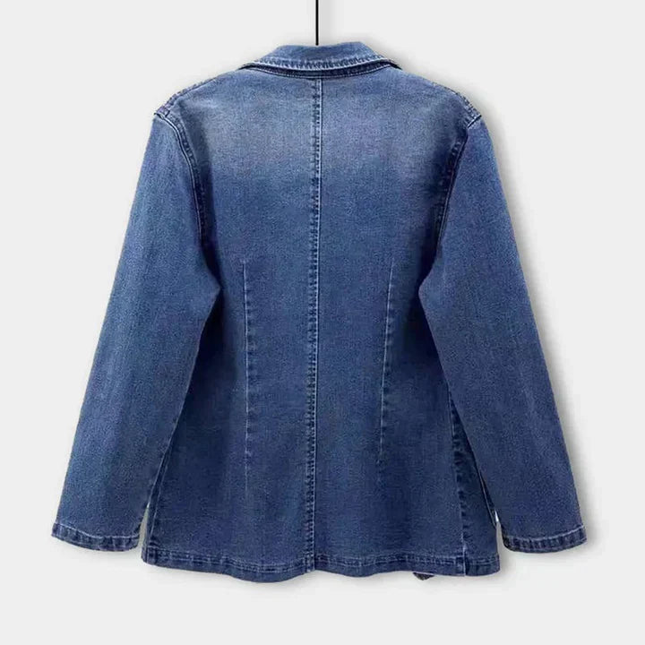 Olvoria | Women's Denim Blazer with Tailored Fit
