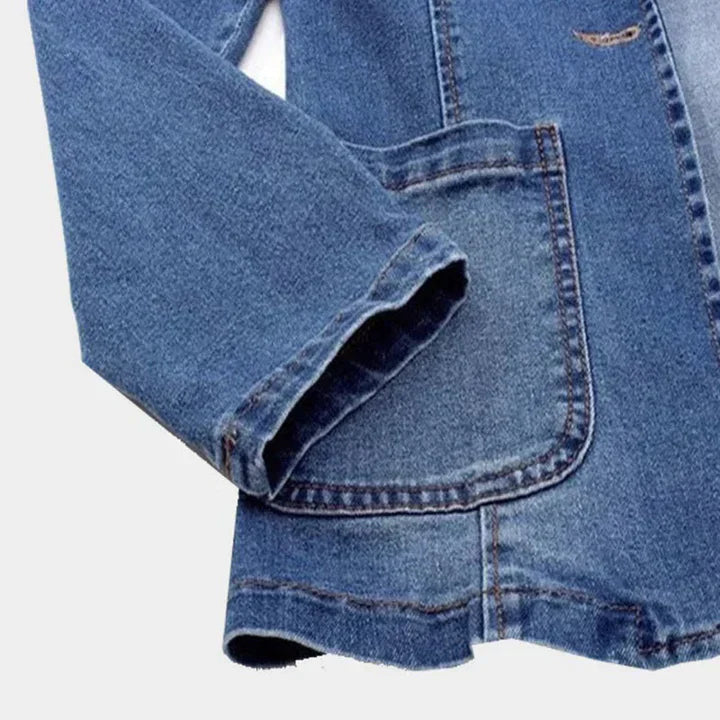 Olvoria | Women's Denim Blazer with Tailored Fit