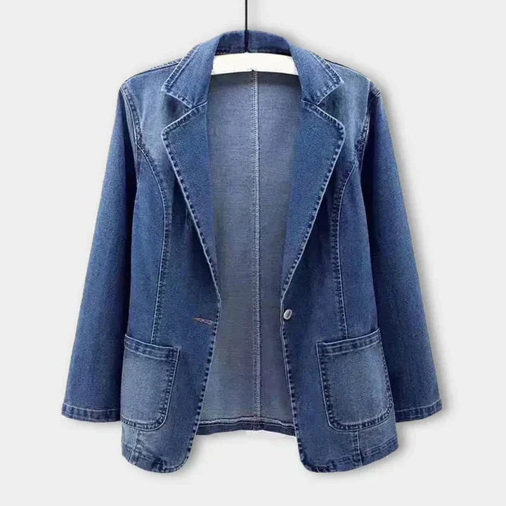 Olvoria | Women's Denim Blazer with Tailored Fit