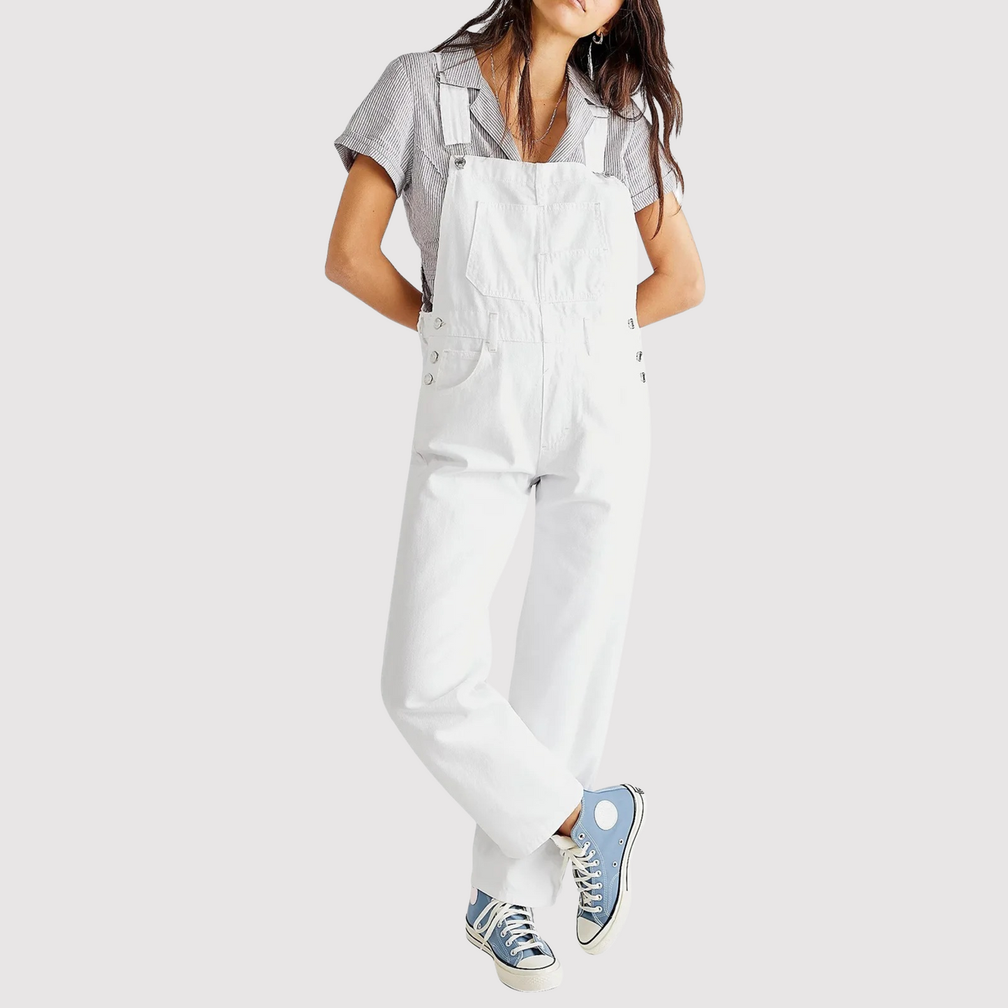 Olvoria | Women's Denim Overalls Relaxed Fit