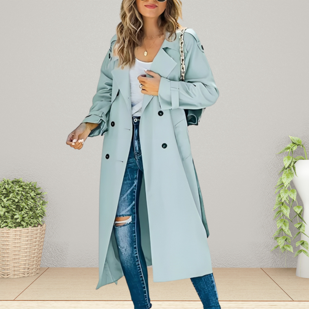 Olvoria | Women's Double-Breasted Trench Coat