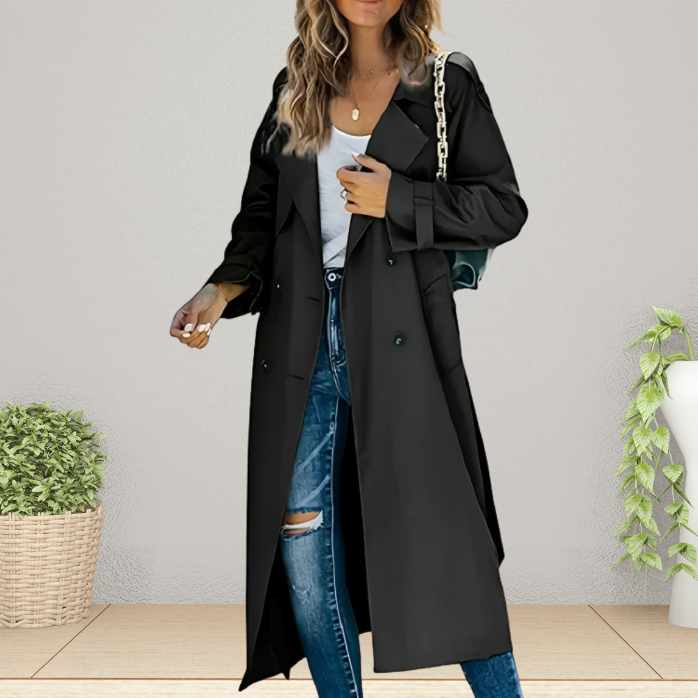 Olvoria | Women's Double-Breasted Trench Coat