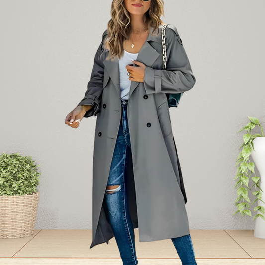 Olvoria | Women's Double-Breasted Trench Coat