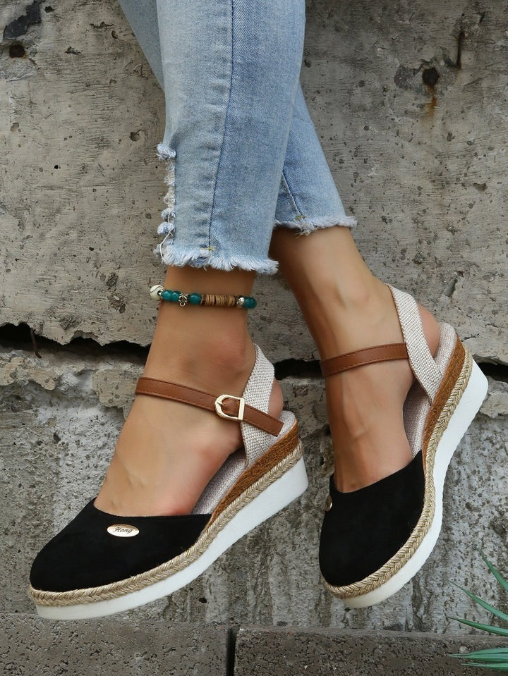 Olvoria | Women's Espadrille Wedge Sandals with Ankle Strap