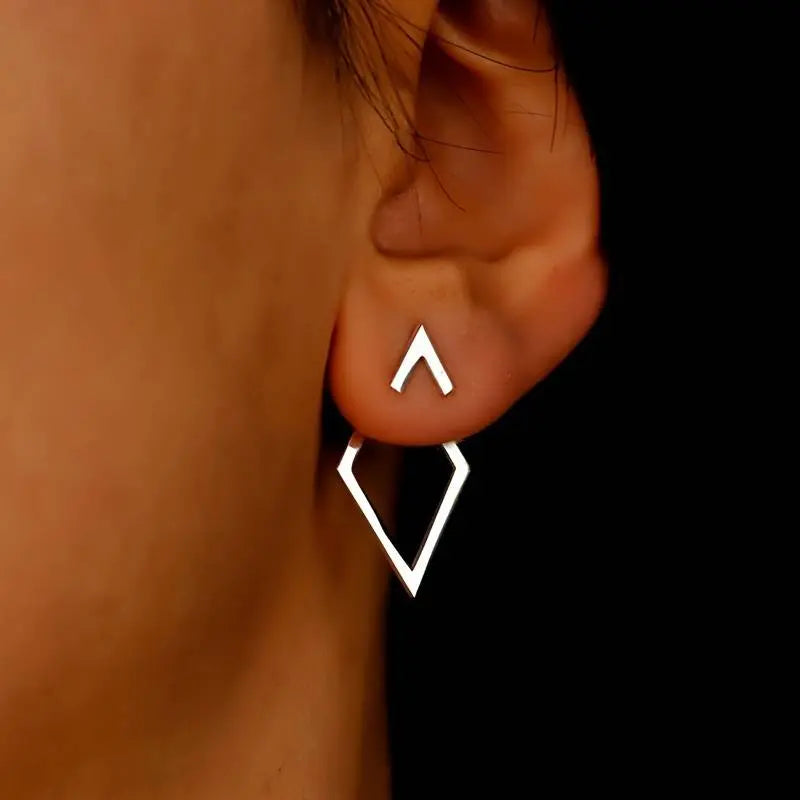 Olvoria | Women's Geometric Diamond Ear Jackets