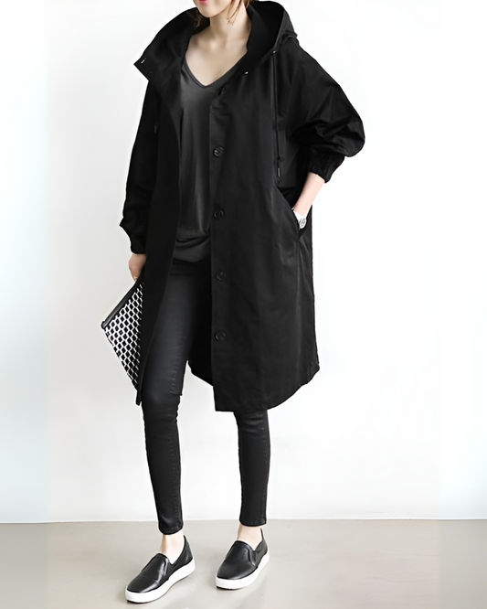 Olvoria | Women's Hooded Trench Coat