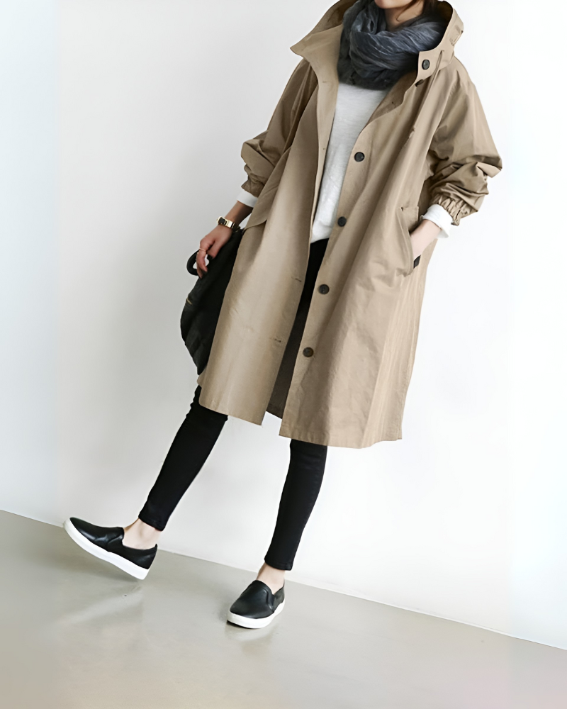 Olvoria | Women's Hooded Trench Coat