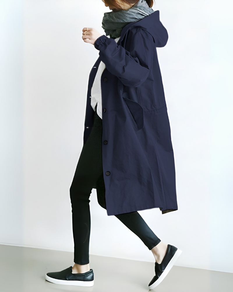 Olvoria | Women's Hooded Trench Coat
