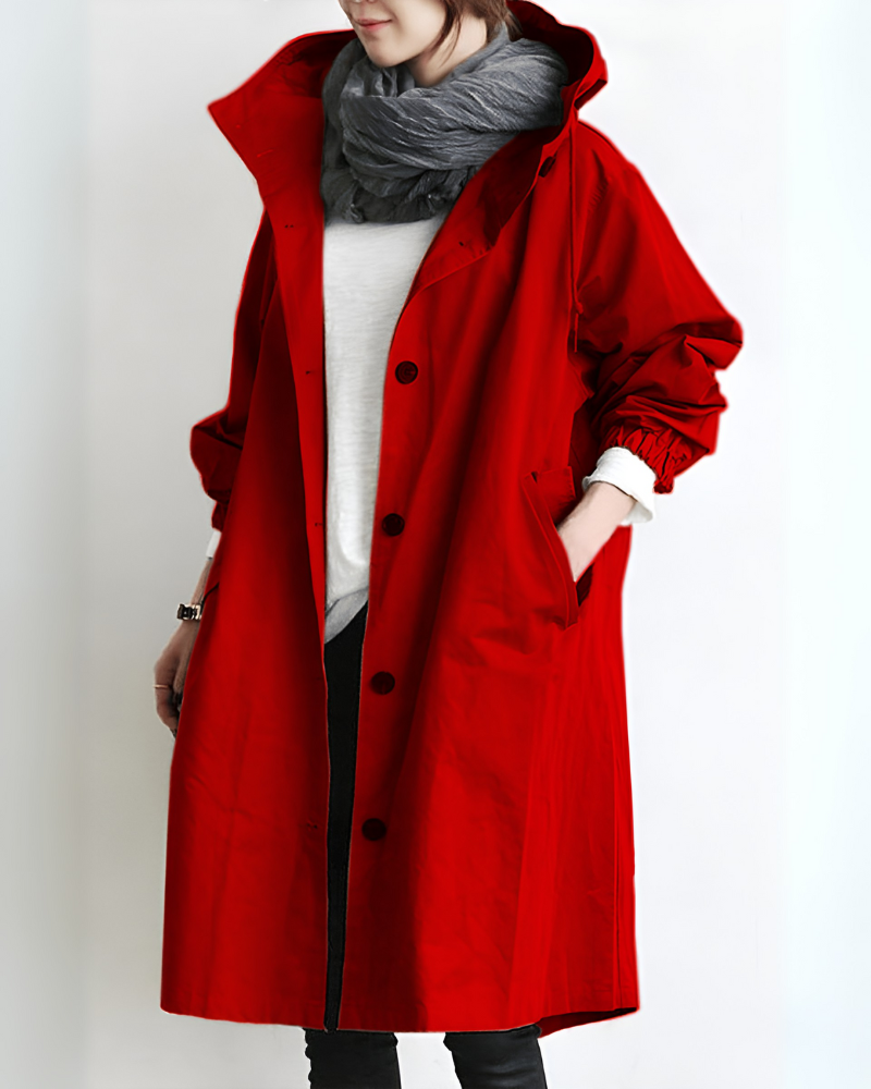 Olvoria | Women's Hooded Trench Coat