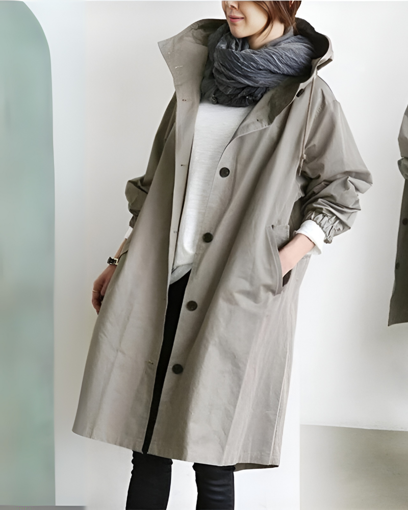 Olvoria | Women's Hooded Trench Coat