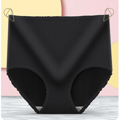 Olvoria | Women's Leakproof Period Panties High Waist Ribbed Briefs