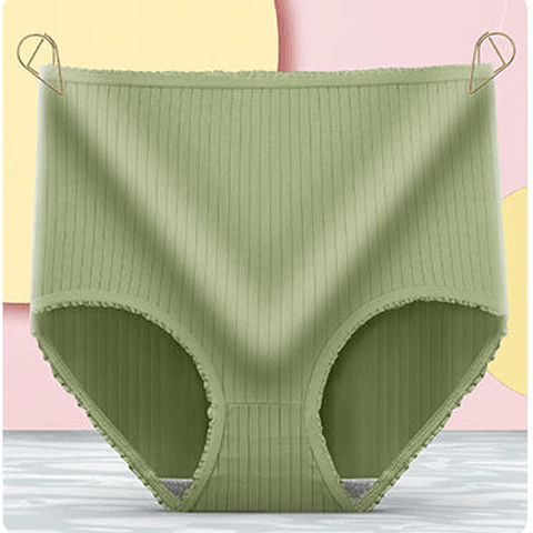 Olvoria | Women's Leakproof Period Panties High Waist Ribbed Briefs