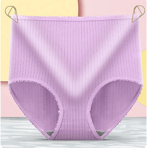 Olvoria | Women's Leakproof Period Panties High Waist Ribbed Briefs