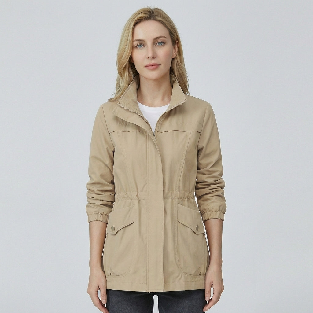 Olvoria | Women's Lightweight Anorak Jacket with Adjustable Waist