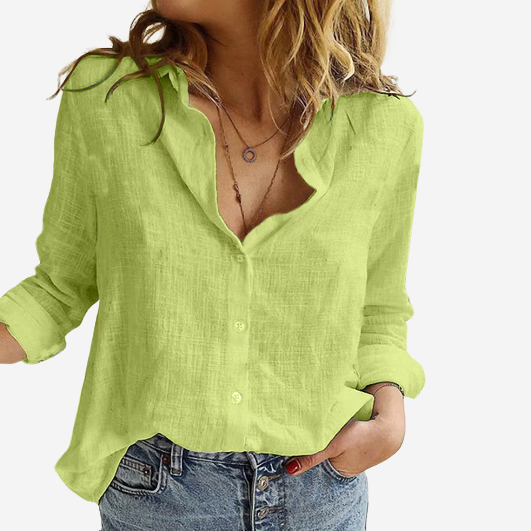 Olvoria | Women's Long Sleeve Button-Down Shirt