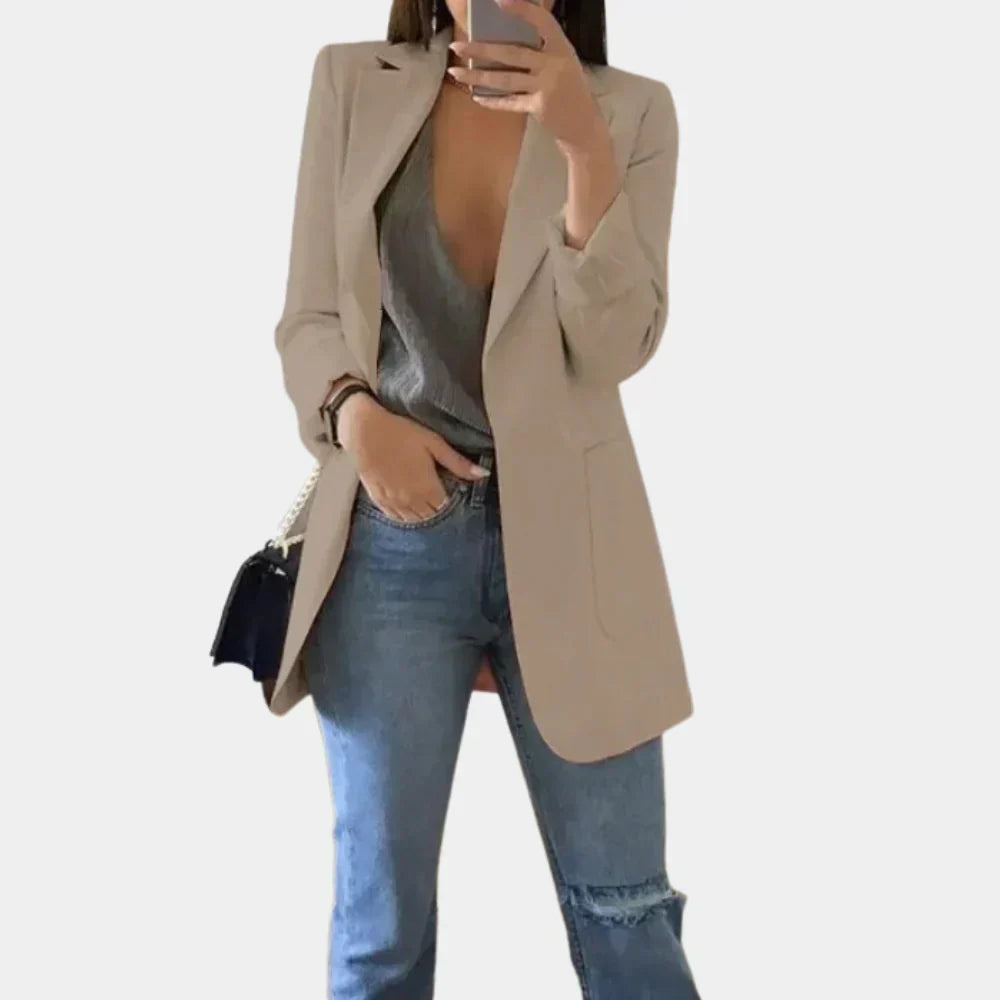 Olvoria | Women's Long Slim Fit Blazer