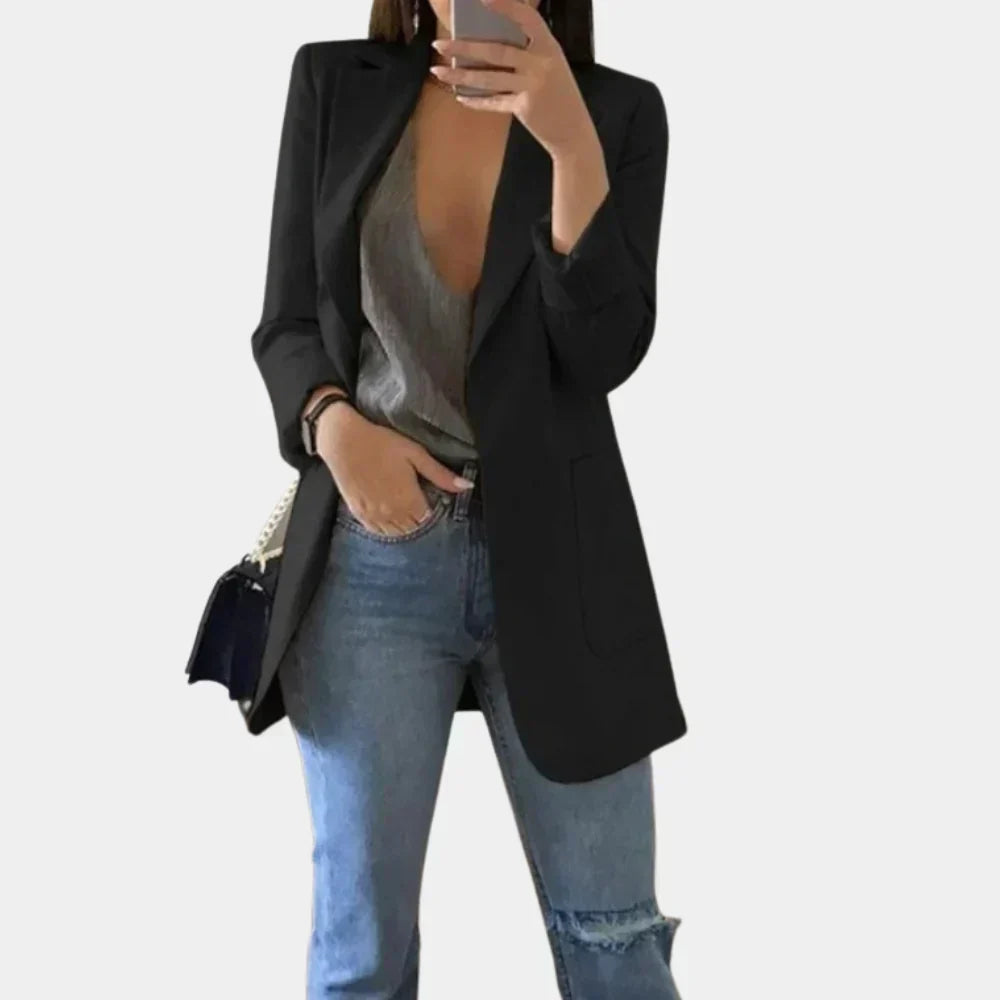 Olvoria | Women's Long Slim Fit Blazer